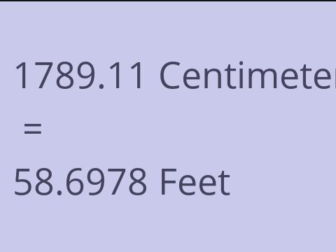 1789.11 CM TO FEET