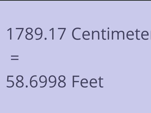 1789.17 CM TO FEET