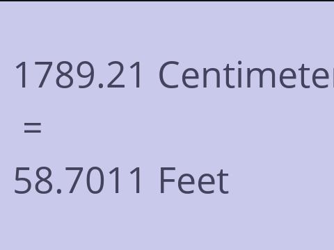 1789.21 CM TO FEET