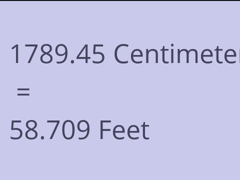 1789.45 CM TO FEET