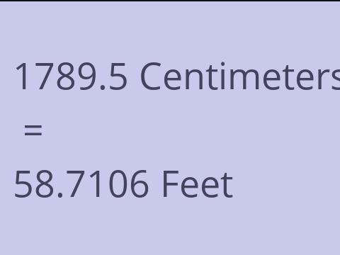 1789.5 CM TO FEET