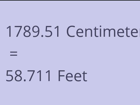 1789.51 CM TO FEET