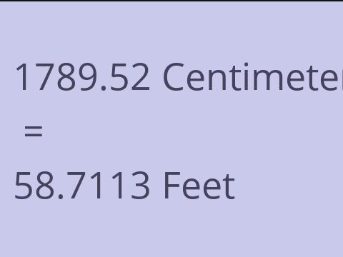 1789.52 CM TO FEET