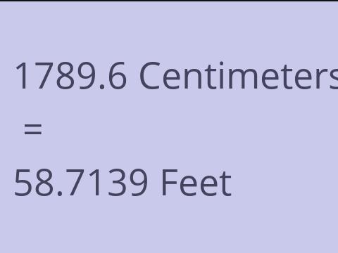 1789.6 CM TO FEET