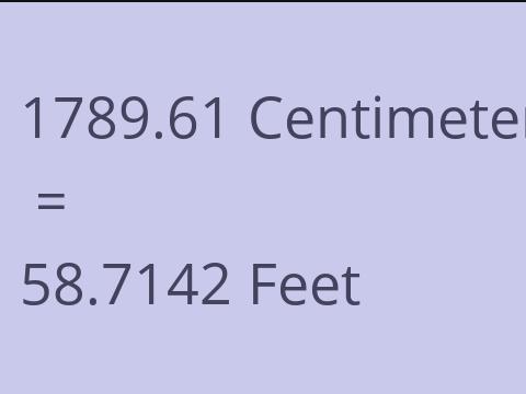 1789.61 CM TO FEET