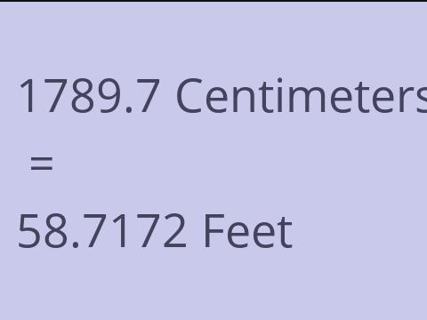 1789.7 CM TO FEET