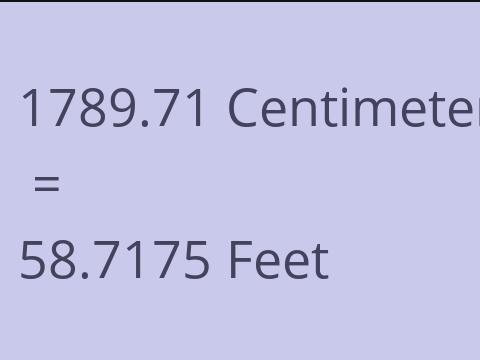 1789.71 CM TO FEET