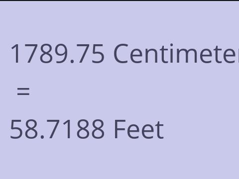 1789.75 CM TO FEET