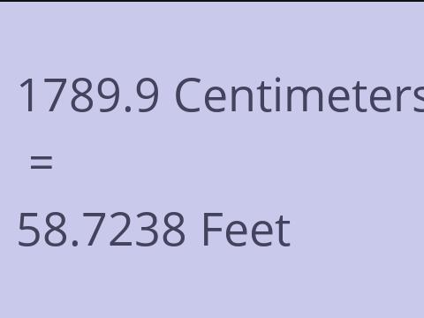 1789.9 CM TO FEET