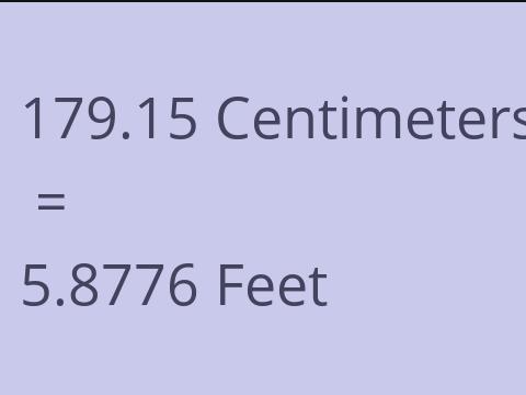 179.15 CM TO FEET