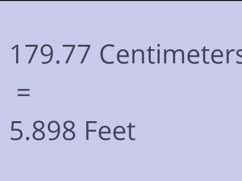 179.77 CM TO FEET