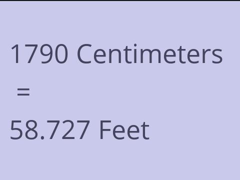 1790 CM TO FEET