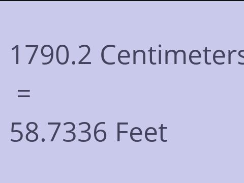 1790.2 CM TO FEET