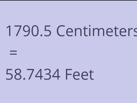 1790.5 CM TO FEET