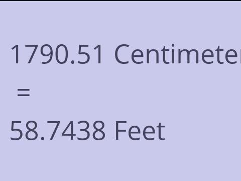 1790.51 CM TO FEET