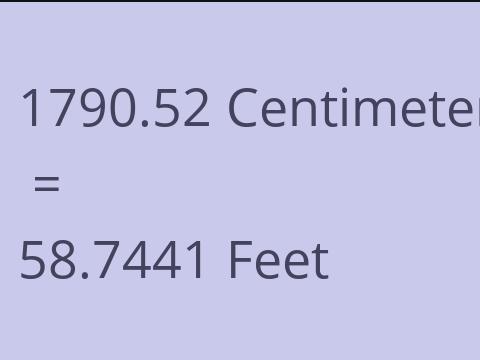 1790.52 CM TO FEET