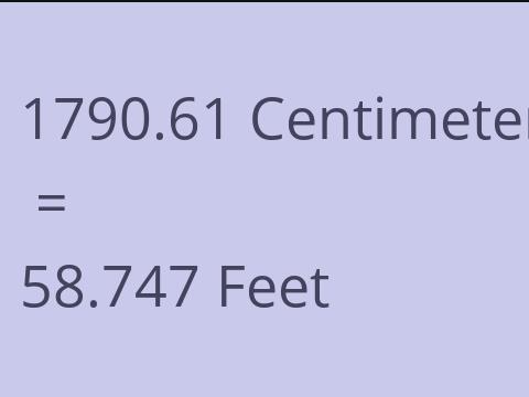 1790.61 CM TO FEET