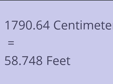 1790.64 CM TO FEET