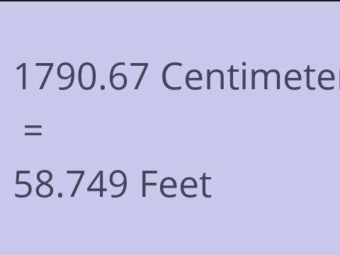 1790.67 CM TO FEET