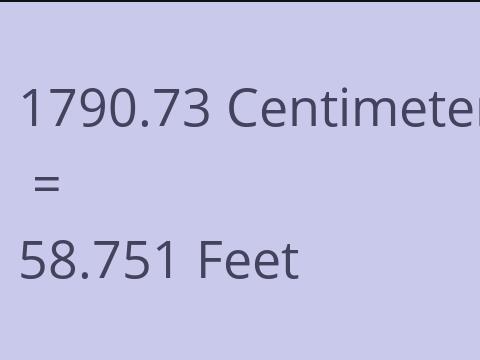 1790.73 CM TO FEET