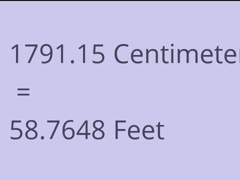 1791.15 CM TO FEET