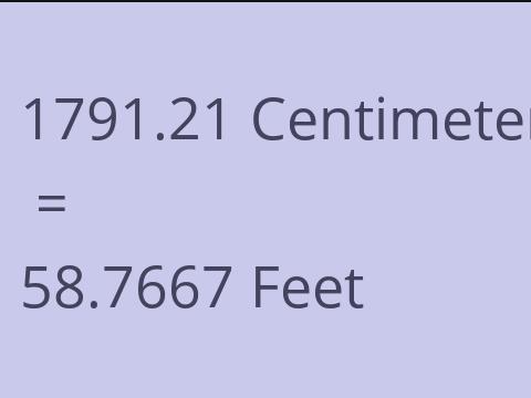 1791.21 CM TO FEET