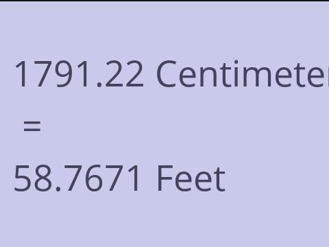 1791.22 CM TO FEET