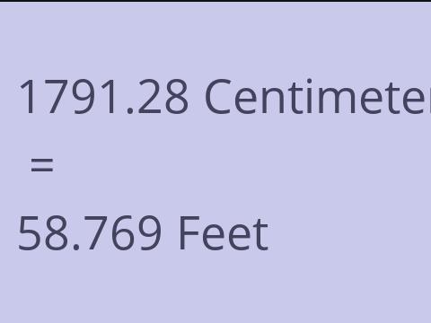 1791.28 CM TO FEET