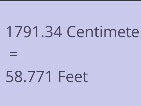 1791.34 CM TO FEET