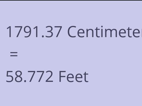 1791.37 CM TO FEET