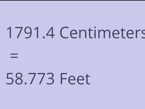 1791.4 CM TO FEET