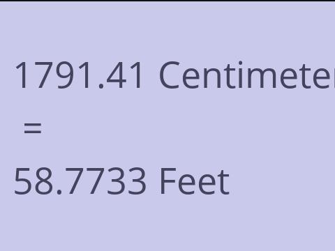 1791.41 CM TO FEET