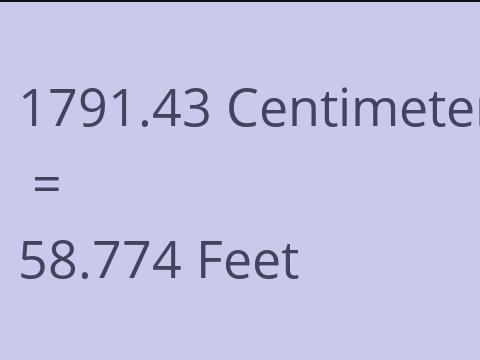 1791.43 CM TO FEET