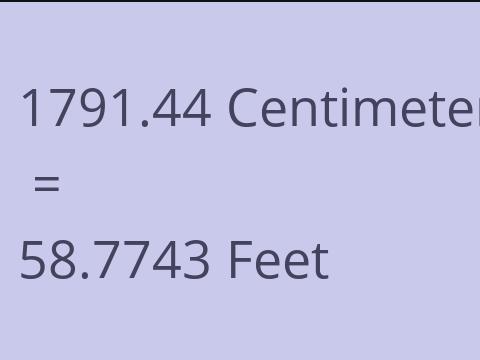 1791.44 CM TO FEET