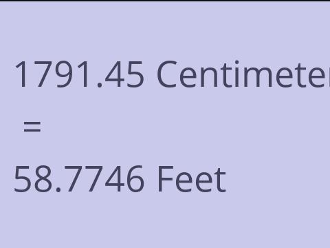 1791.45 CM TO FEET