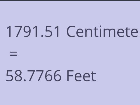 1791.51 CM TO FEET