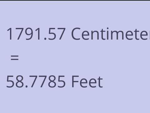 1791.57 CM TO FEET