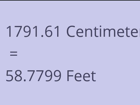 1791.61 CM TO FEET