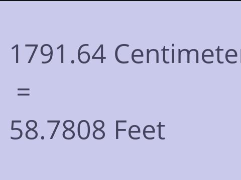 1791.64 CM TO FEET