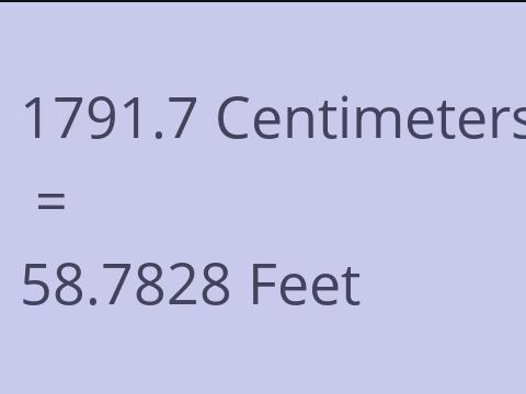 1791.7 CM TO FEET