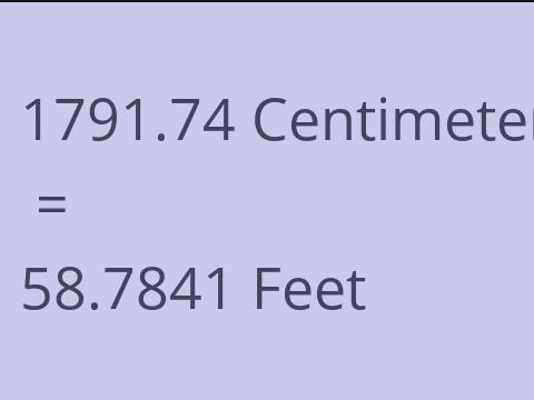 1791.74 CM TO FEET