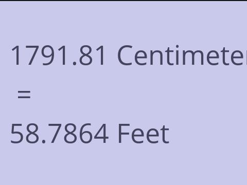 1791.81 CM TO FEET