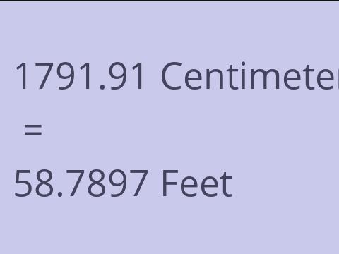 1791.91 CM TO FEET