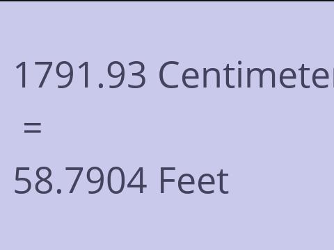 1791.93 CM TO FEET