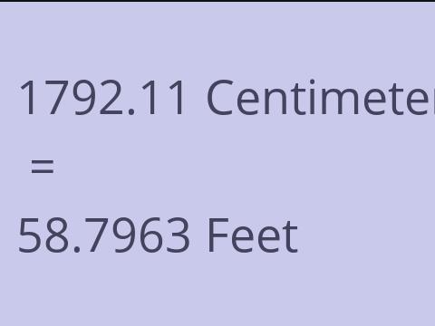 1792.11 CM TO FEET