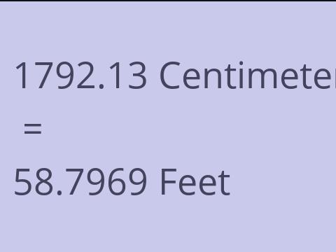 1792.13 CM TO FEET