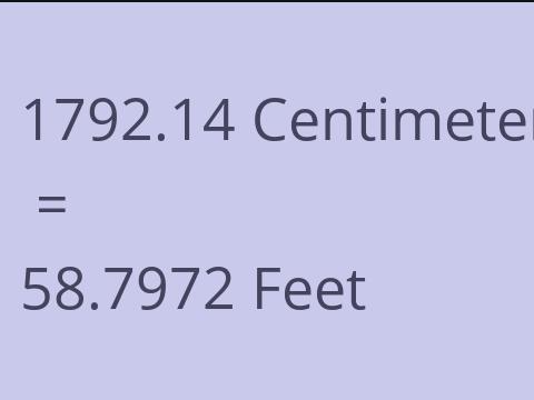 1792.14 CM TO FEET