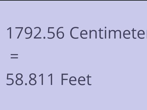 1792.56 CM TO FEET