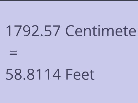 1792.57 CM TO FEET