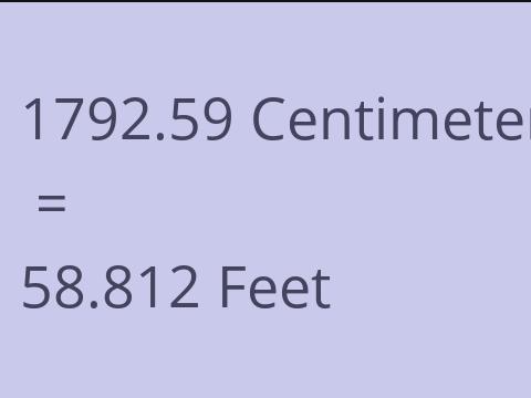 1792.59 CM TO FEET